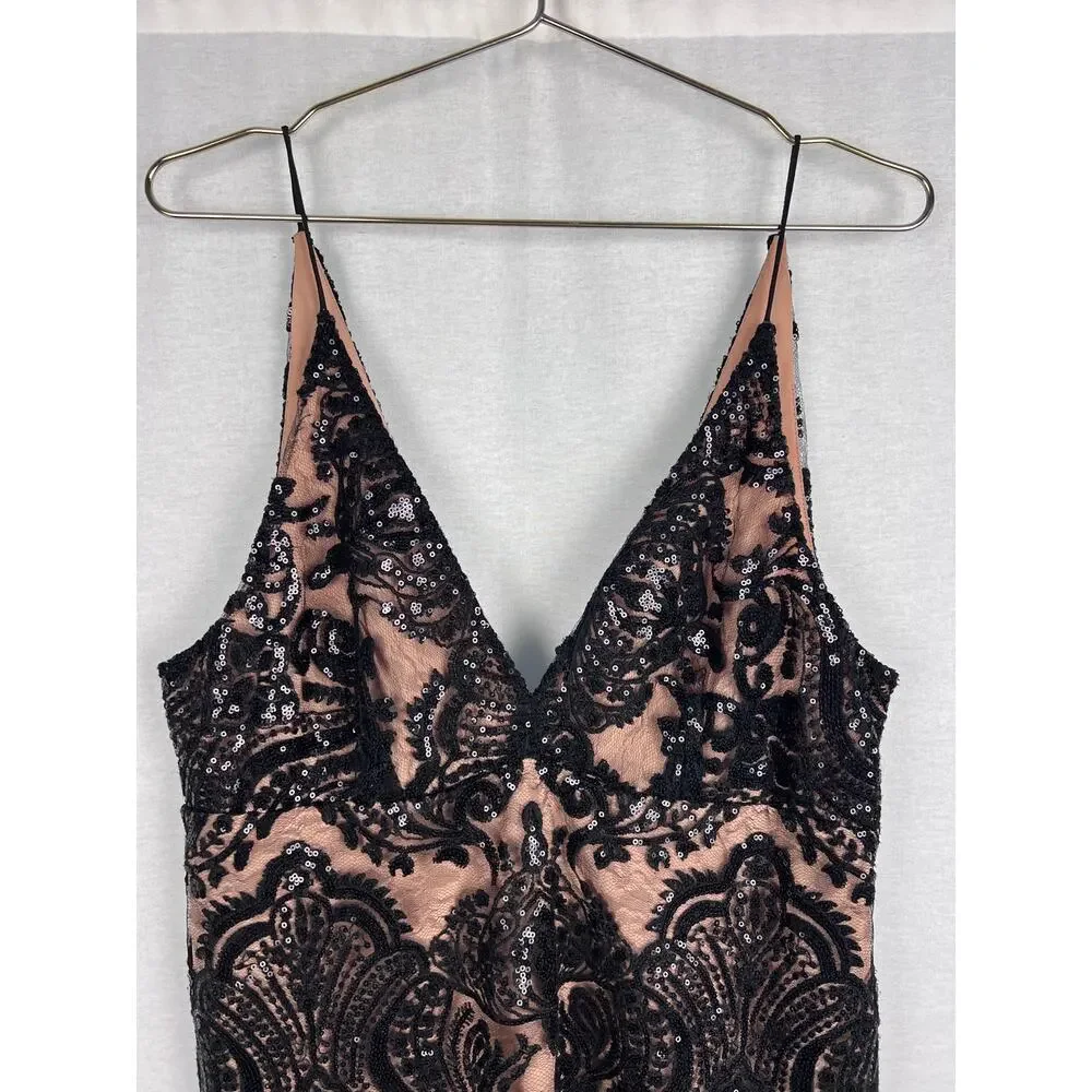 Free People Dress Night Shimmer Mini Black Sequin Going Out Party Hoco Occasion